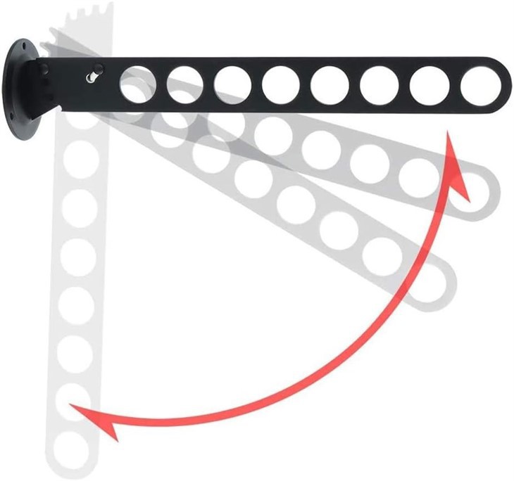 Xtillieri tal-Ħwejjeġ Aġġustabbli Dryer Hanger tal-Ħwejjeġ li jintwew Hanger tal-Ħwejjeġ immuntat mal-ħajt